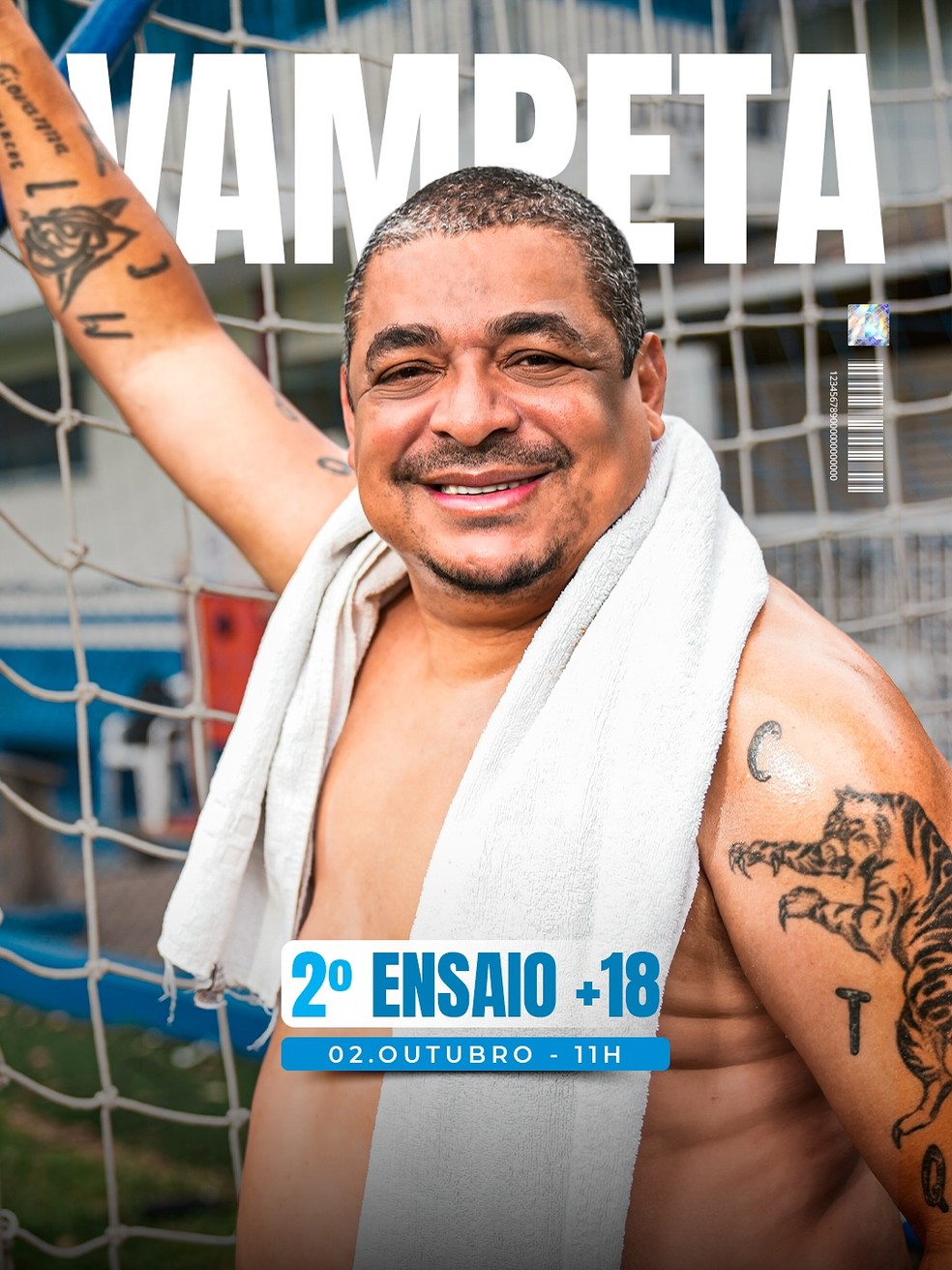 Vampeta recria foto anos após ensaio nu para revista gay