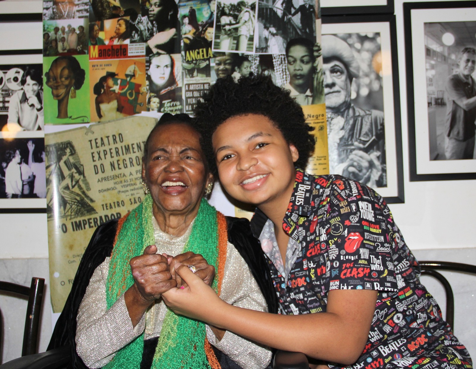 JP Rufino  e Ruth de Souza — Foto: divulgação