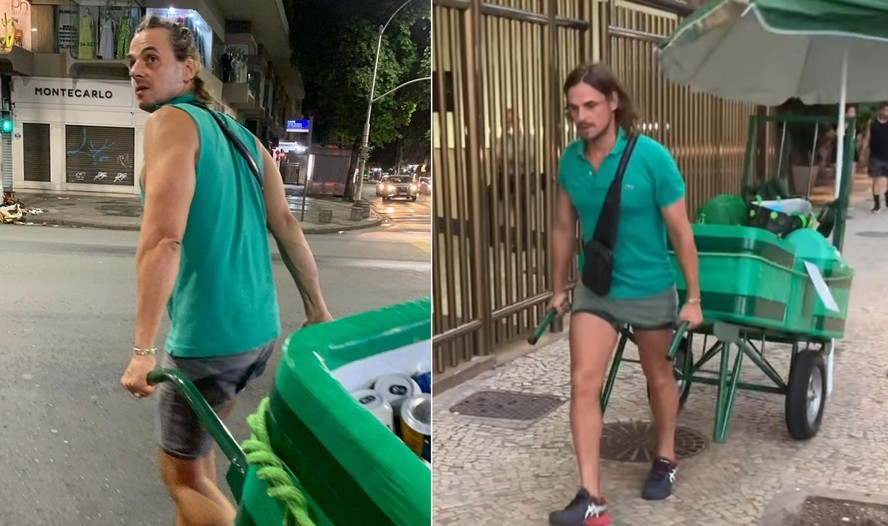 Ex-galã de 'Malhação', Daniel Erthal vende cerveja nas ruas do Rio
