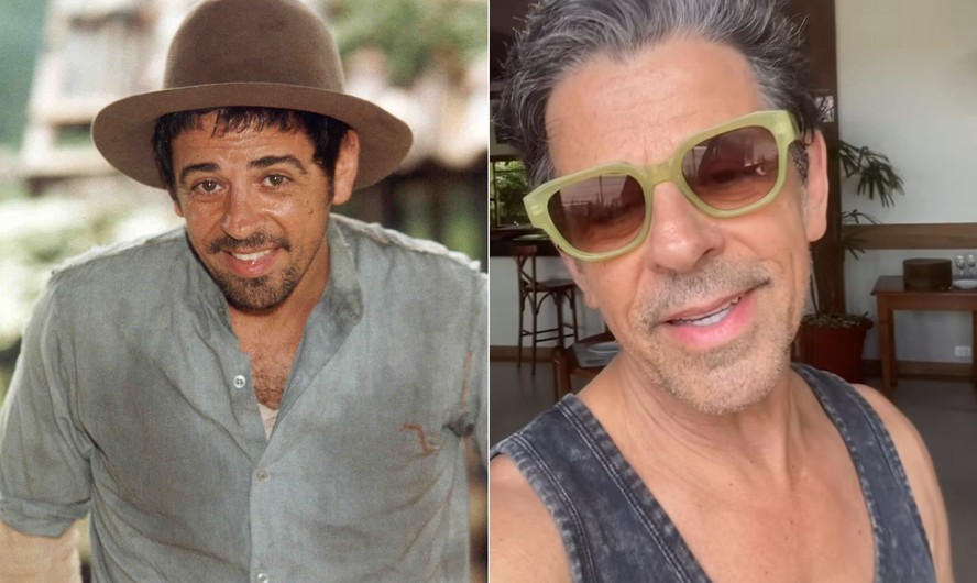 Taumaturgo Ferreira na época de 'O cravo e a rosa' e atualmente