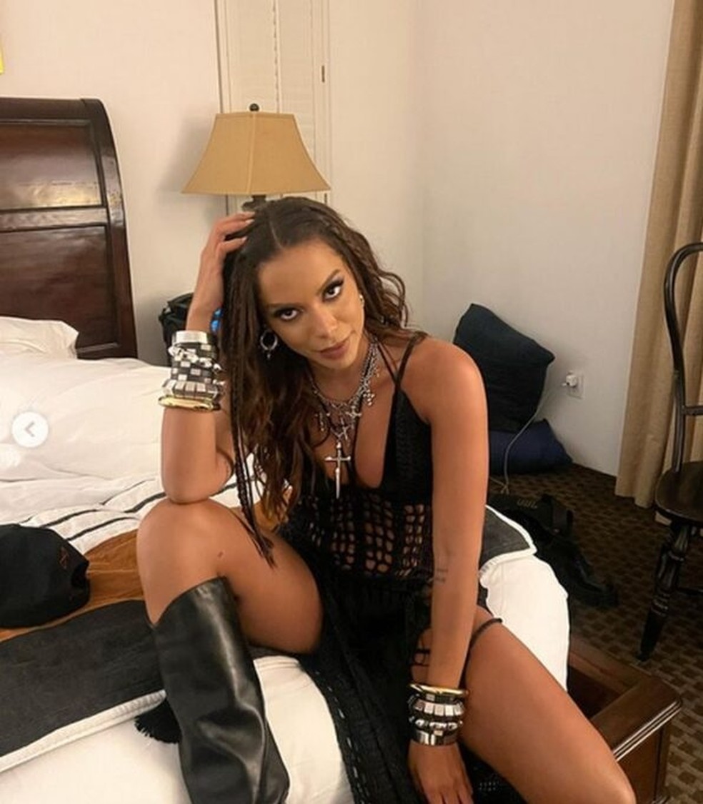 Anitta antes de se apresentar no Coachella — Foto: Reprodução/Instagram