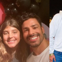 Cauã Reymond e a filha Sofia, fruto do relacionamento com Grazi Massafera — Foto: Reprodução/Instagram e Fabio Cordeiro/Reprodução/Instagram