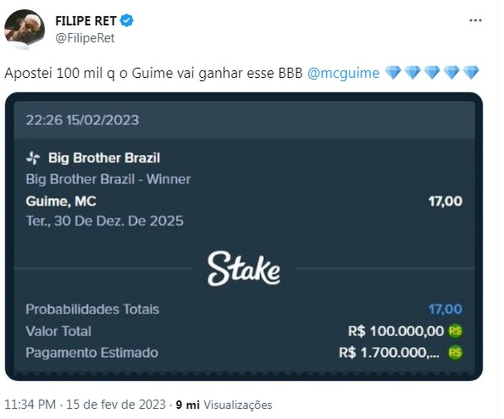 Fãs fazem piada com aposta de R$ 100 mil de Filipe Ret, após eliminação ...