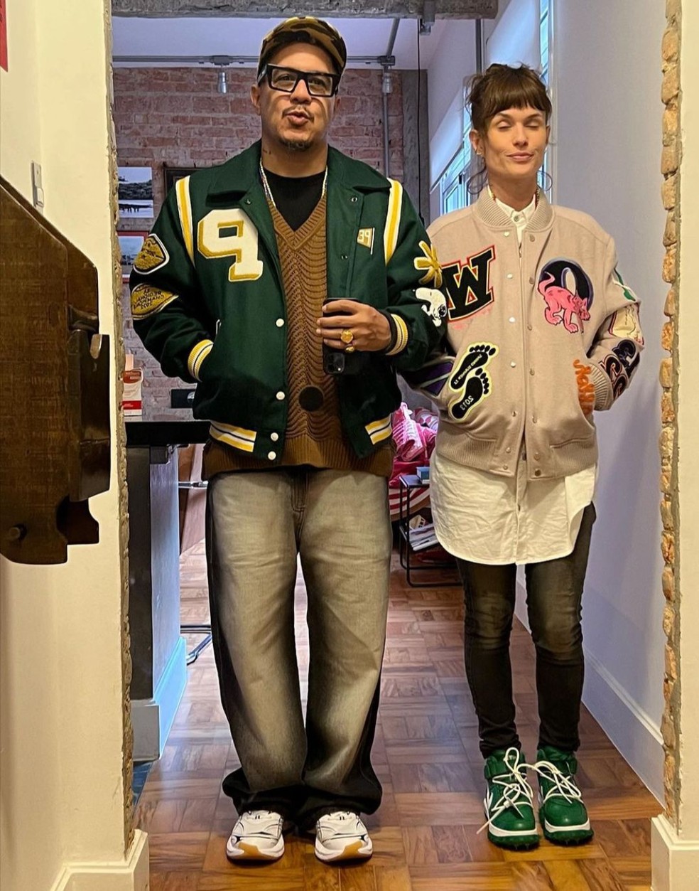 Marcelo D2 com a mulher — Foto: Instagram