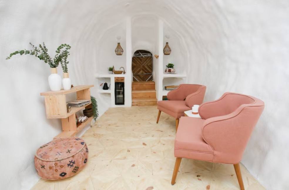 Big Idaho Potato Hotel, em Boise (Idaho, Estados Unidos), área interna — Foto: Reprodução / Airbnb