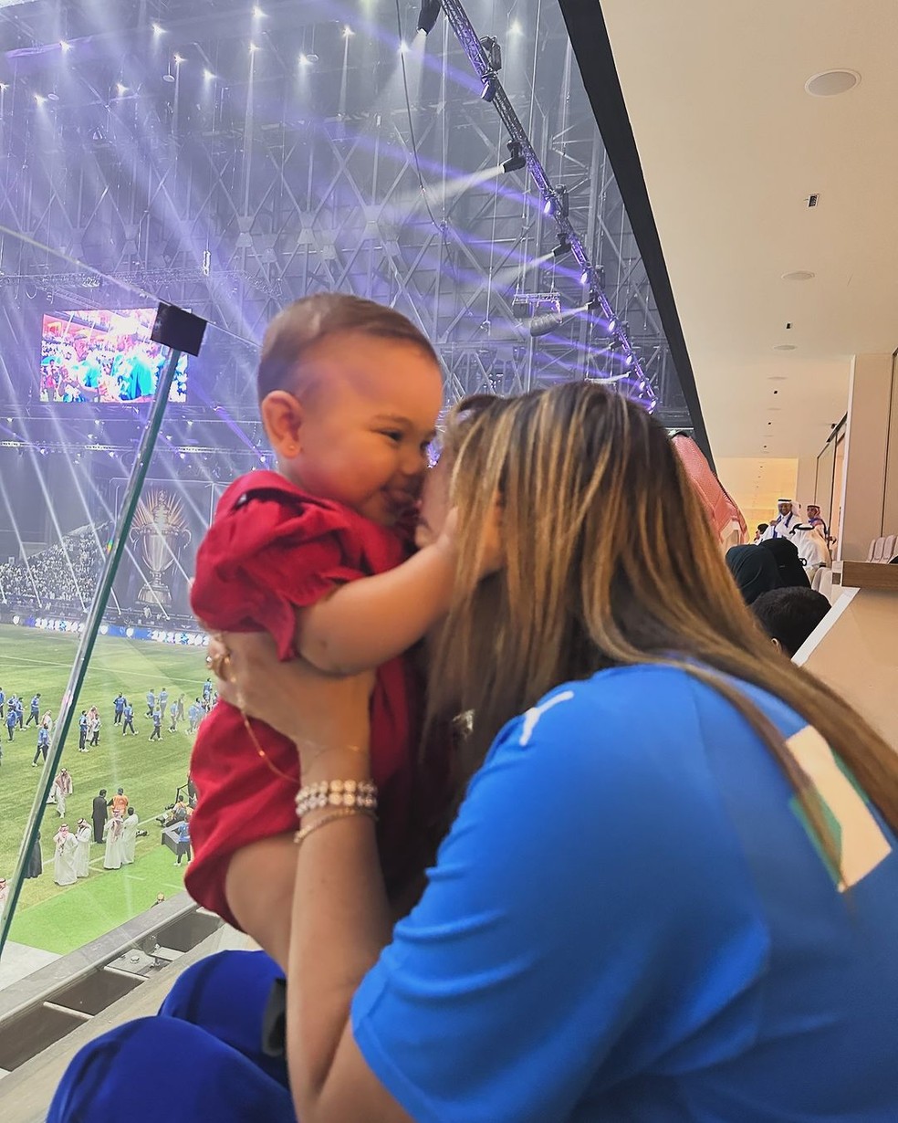 Gabily e Mavie, filha de Neymar e Bruna Biancardi — Foto: Reprodução/Instagram