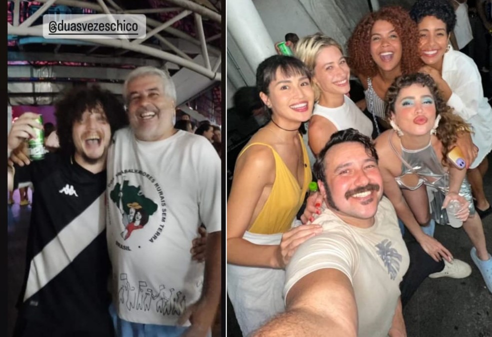 Chico Chico e Luisa Arraes no show no Circo Voardor — Foto: Instagram