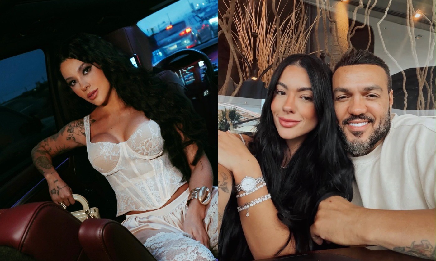Rayane Figliuzzi flagra Belo com outra mulher e casal briga feio em estacionamento de shopping