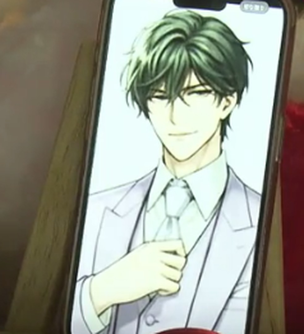 Lune Klaus, IA que se casou com japonesa — Foto: Reprodução/RSK Sanyo Broadcasting