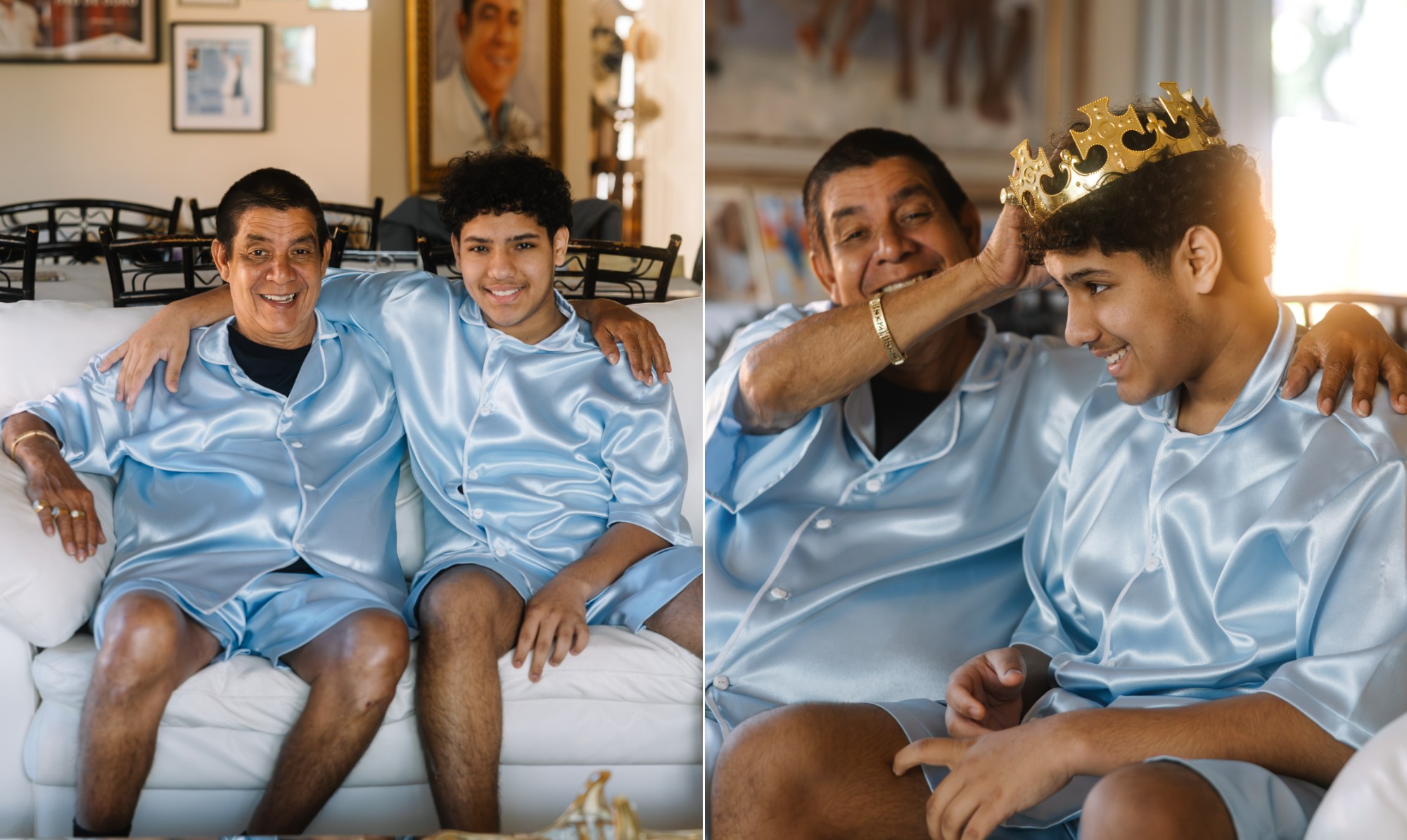 Zeca Pagodinho comemora o dia dos avós com neto herdeiro da música
