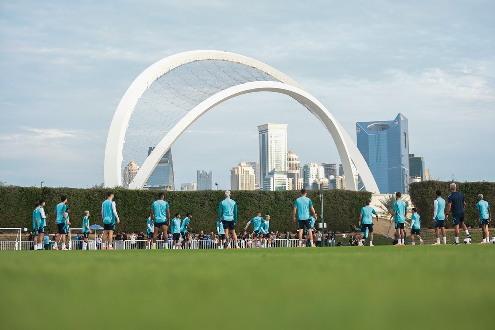 Flamengo faz último treino antes da final contra o PSG — Foto: Gilvan de Souza/Flamengo