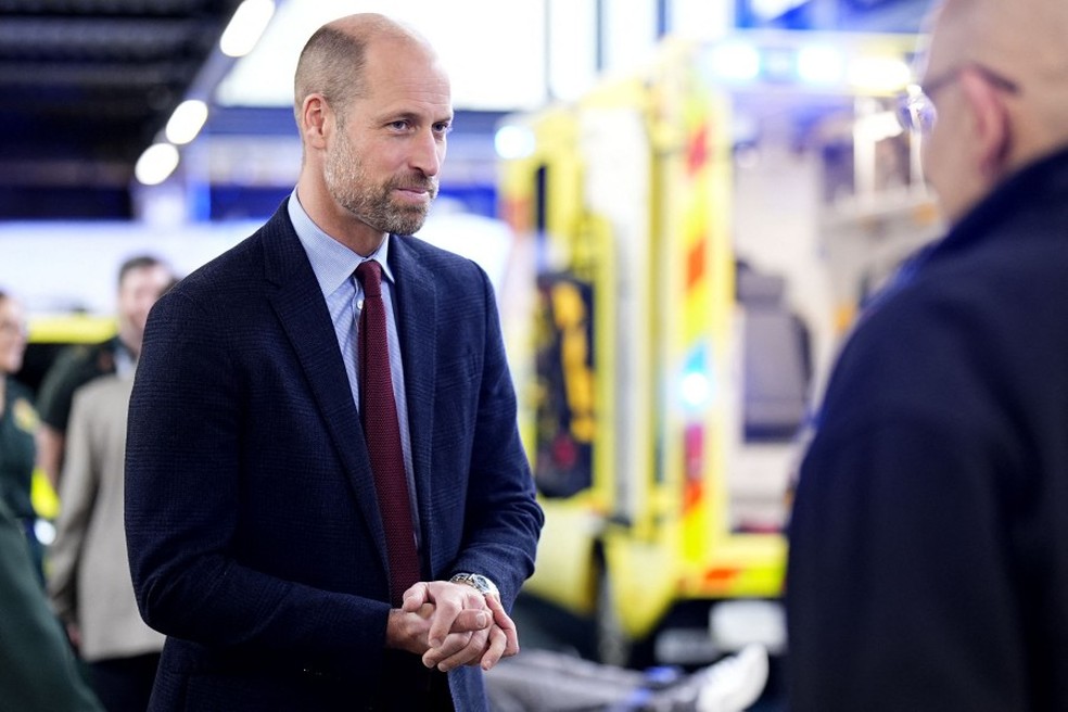 O príncipe William, primeiro na linha de sucessão da coroa britânica — Foto: Aaron Chown / POOL / AFP