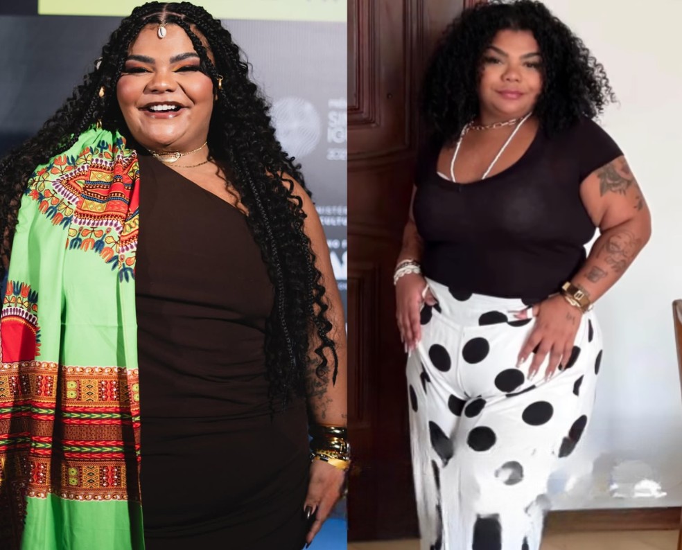 Flora Cruz mostra antes e depois de perder 23kg — Foto: Reprodução/Instagram