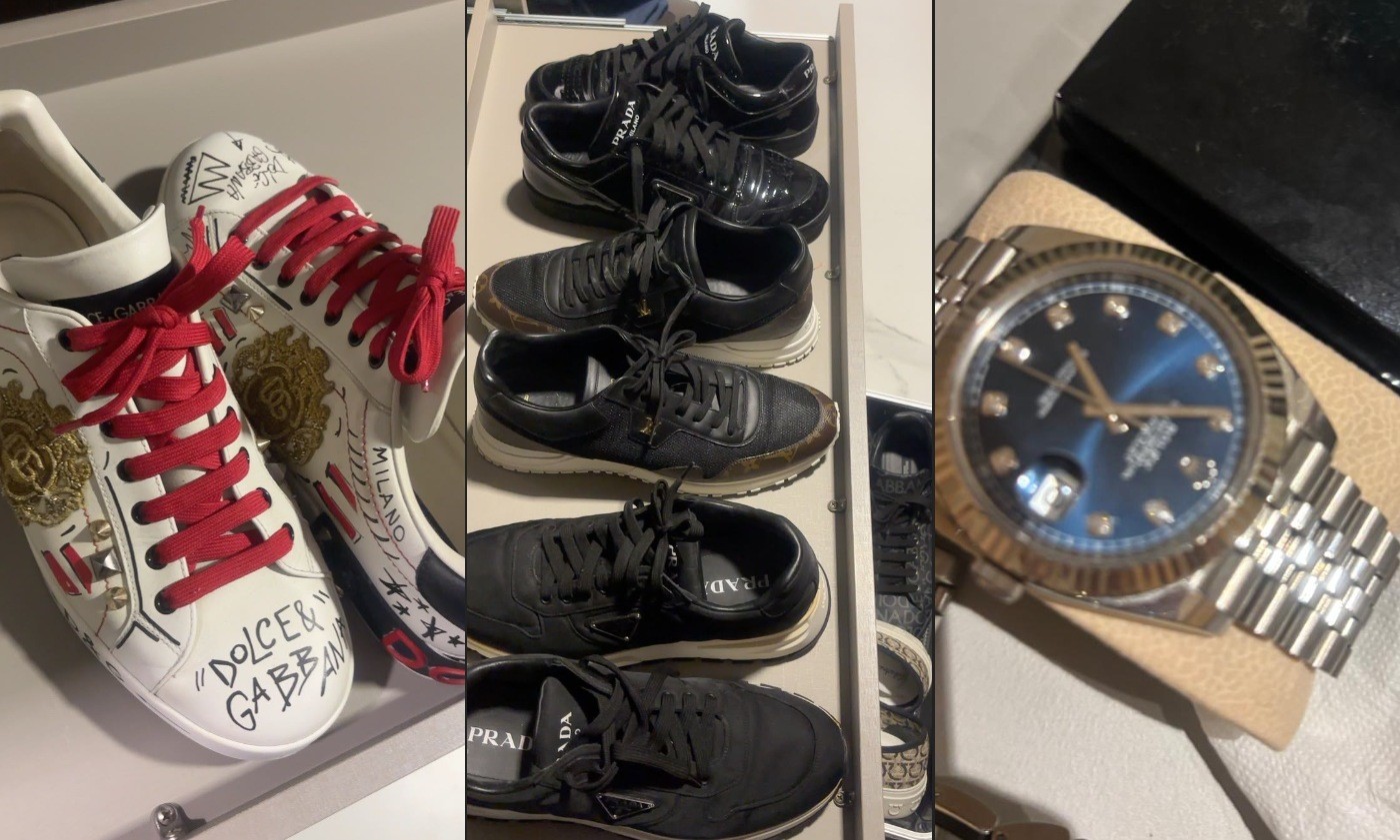 Tênis da Prada e Dolce & Gabbana, relógios e mais: polícia encontra itens de luxo na casa de chefe do CV