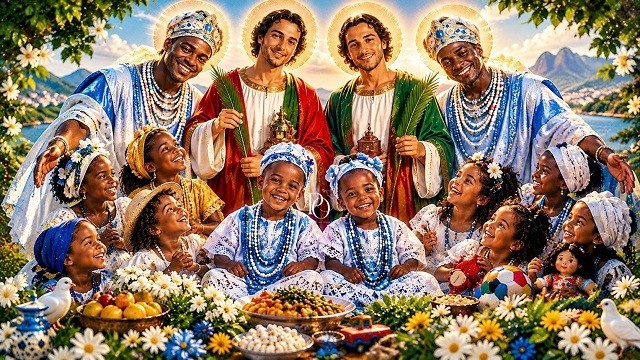 Salve a semana de Ibéjì, Cosme e Damião e de todas as crianças do astral