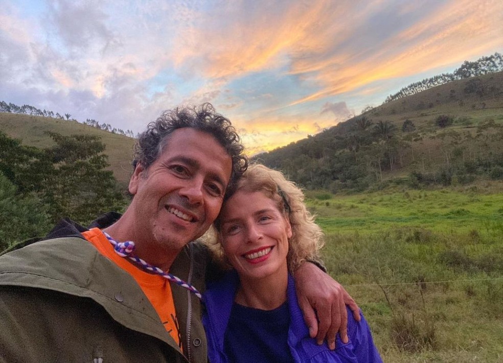 Marcos Palmeira com a mulher, Gabriela Gastal — Foto: Instagram