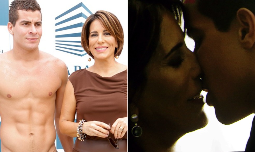Beatriz (Gloria Pires) e Diogo (Thiago Martins) na novela "Babilônia" (2015): cenas quentes — Foto: Fotos de divulgação/Rede Globo