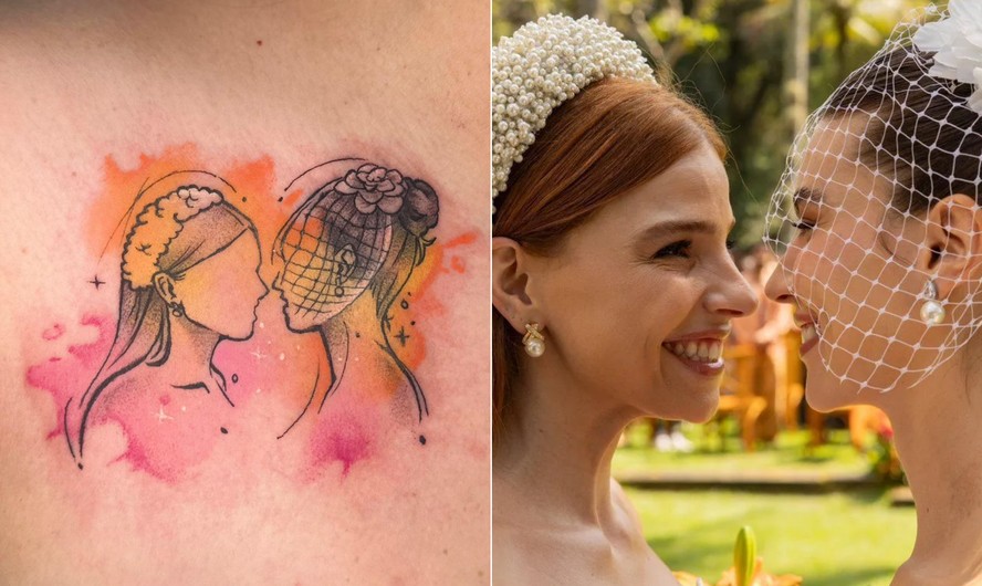 A tatuagem de Marcella Melo, fã do casal 'Loquinha'