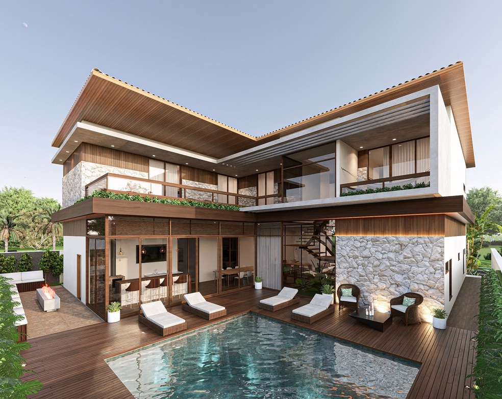 A mansão que João Gomes não gostou em condomínio de luxo em PE — Foto: Instagram/@agamaarquitetura