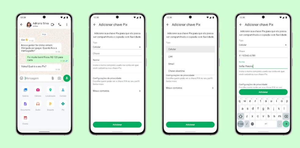 WhatsApp: usuário do aplicativo poderá adicionar chave Pix diretamente no seu perfil