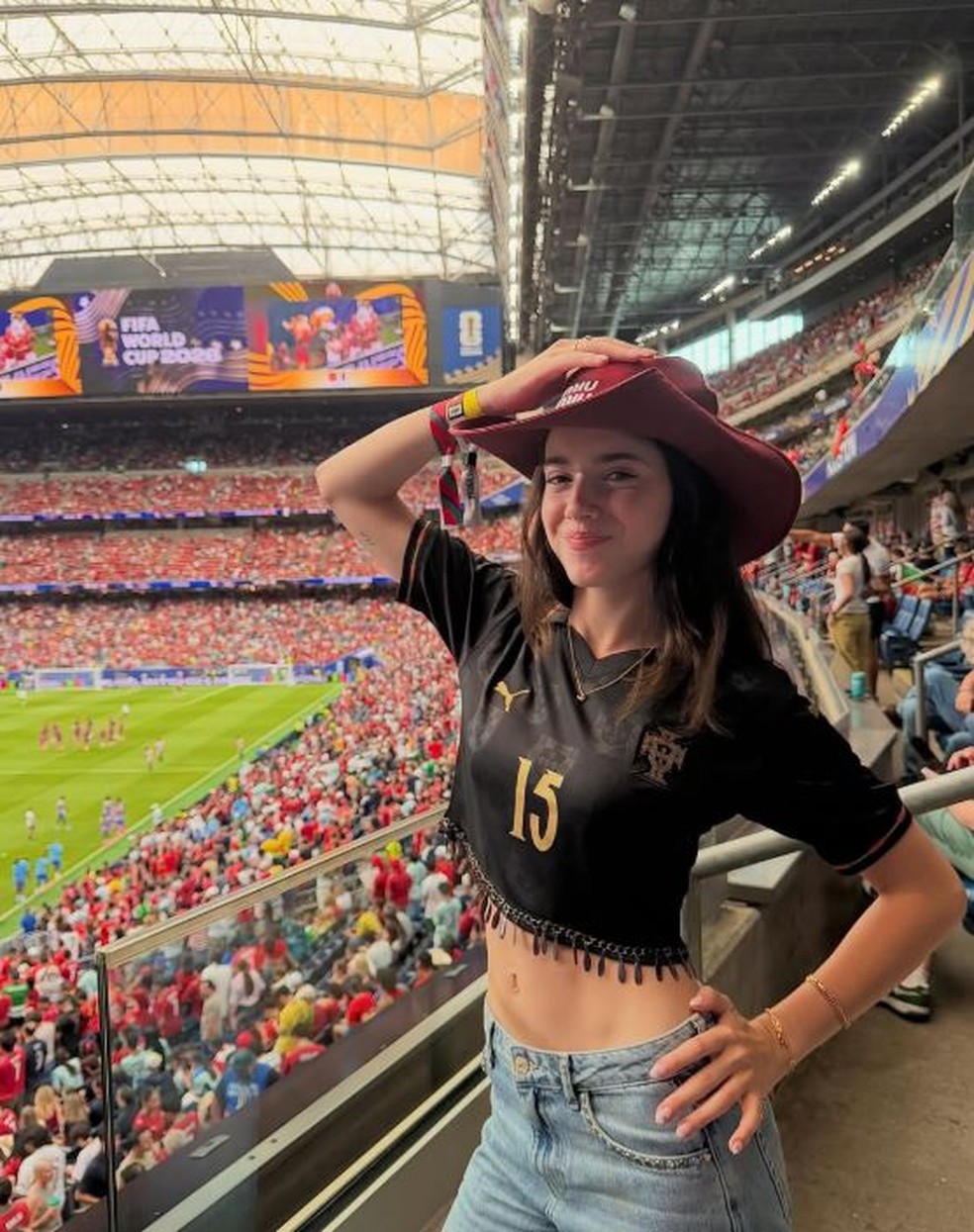 Madalena Aragão é namorada do jogador português João Neves — Foto: rep/ instagram