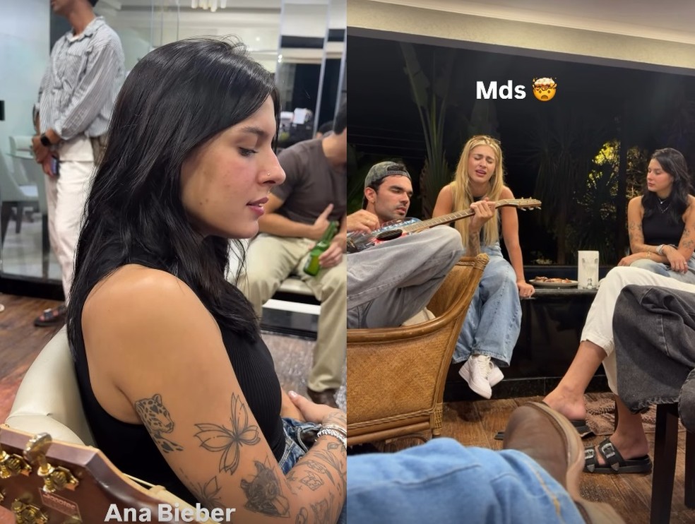 Antes de anunciar término, Ana Castela teve 'noite de sofrência' com amigos — Foto: Reprodução/Instagram