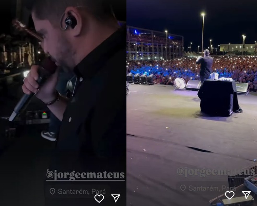 Jorge cumpre show sem Mateus, que teve cirurgia bem sucedida: 'Torcida para se recuperar rápido' — Foto: Reprodução/Instagram