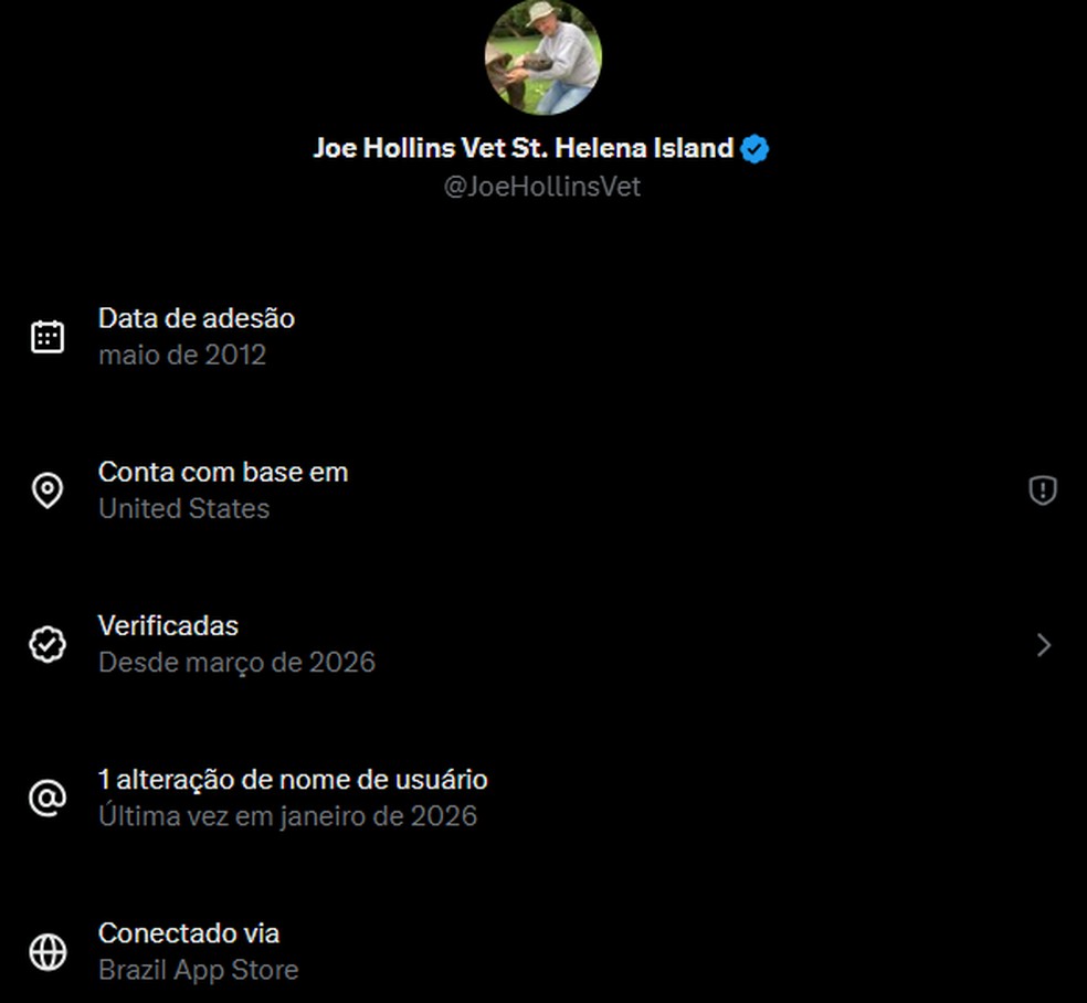 Perfil que anunciou a morte de Jonathan pode ser brasileiro — Foto: Reprodução/X