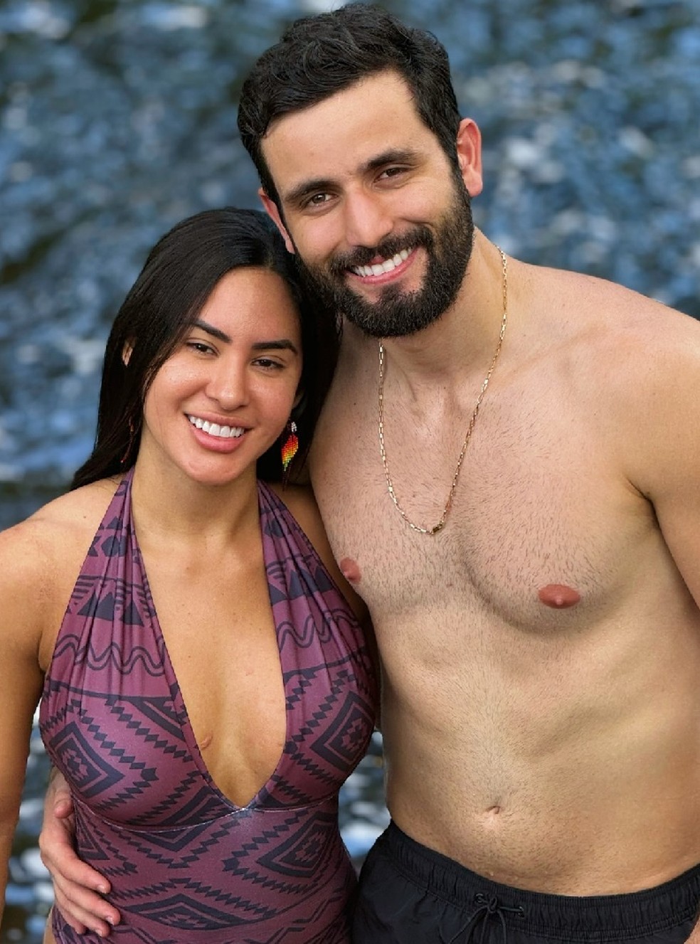 Matteus Amaral e Isabelle Nogueira: casal formado no "BBB 24" — Foto: Lennon Silva e reprodução/ instagram