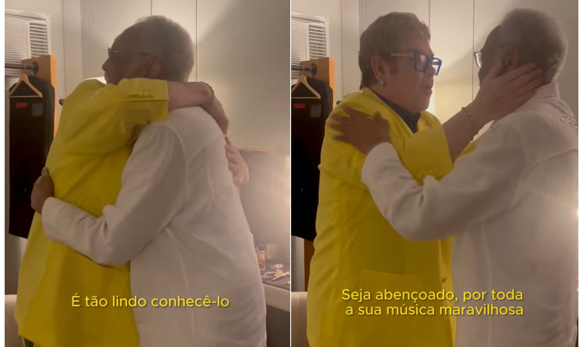 Em encontro no Rock in Rio, Elton John exalta Gilberto Gil: 'Você é uma lenda'