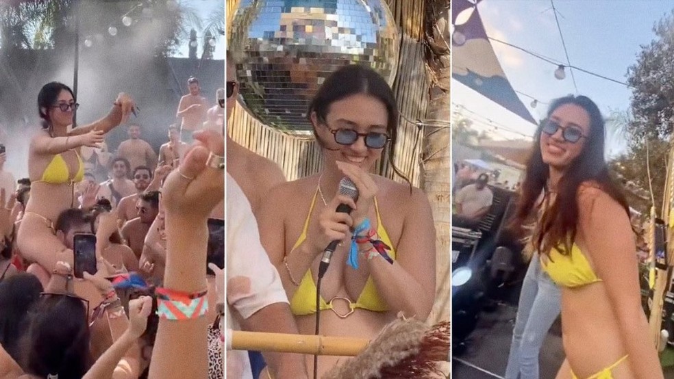 Noa Argamani, ex-refém do Hamas, celebra liberdade em festa com a família e amigos — Foto: Reprodução/X