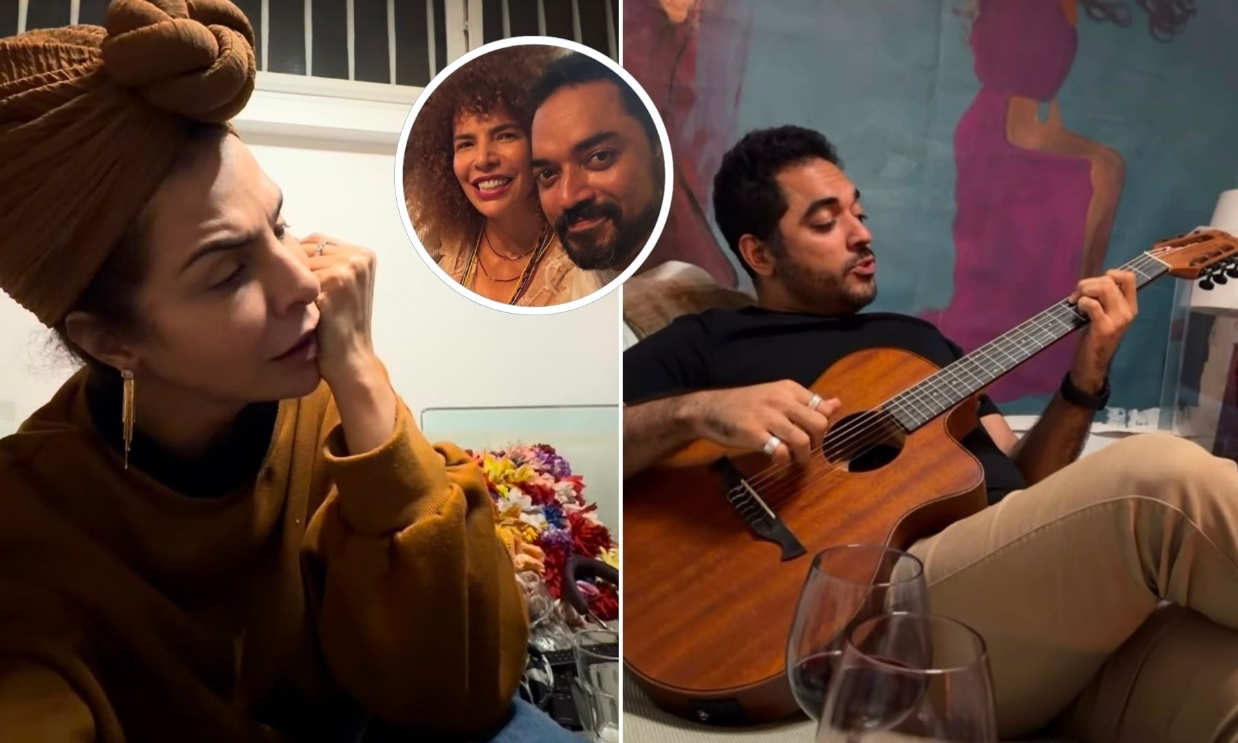 Vinho e música romântica: noite de Thomás Aquino na casa de Vanessa da Mata anima fãs: 'Amizade colorida'