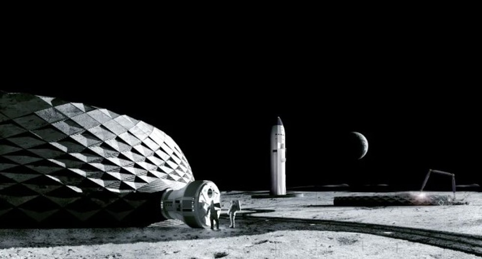 Como seria uma casa lunar, segundo projeto da Icon &mdash; Foto: Reprodu&ccedil;&atilde;o