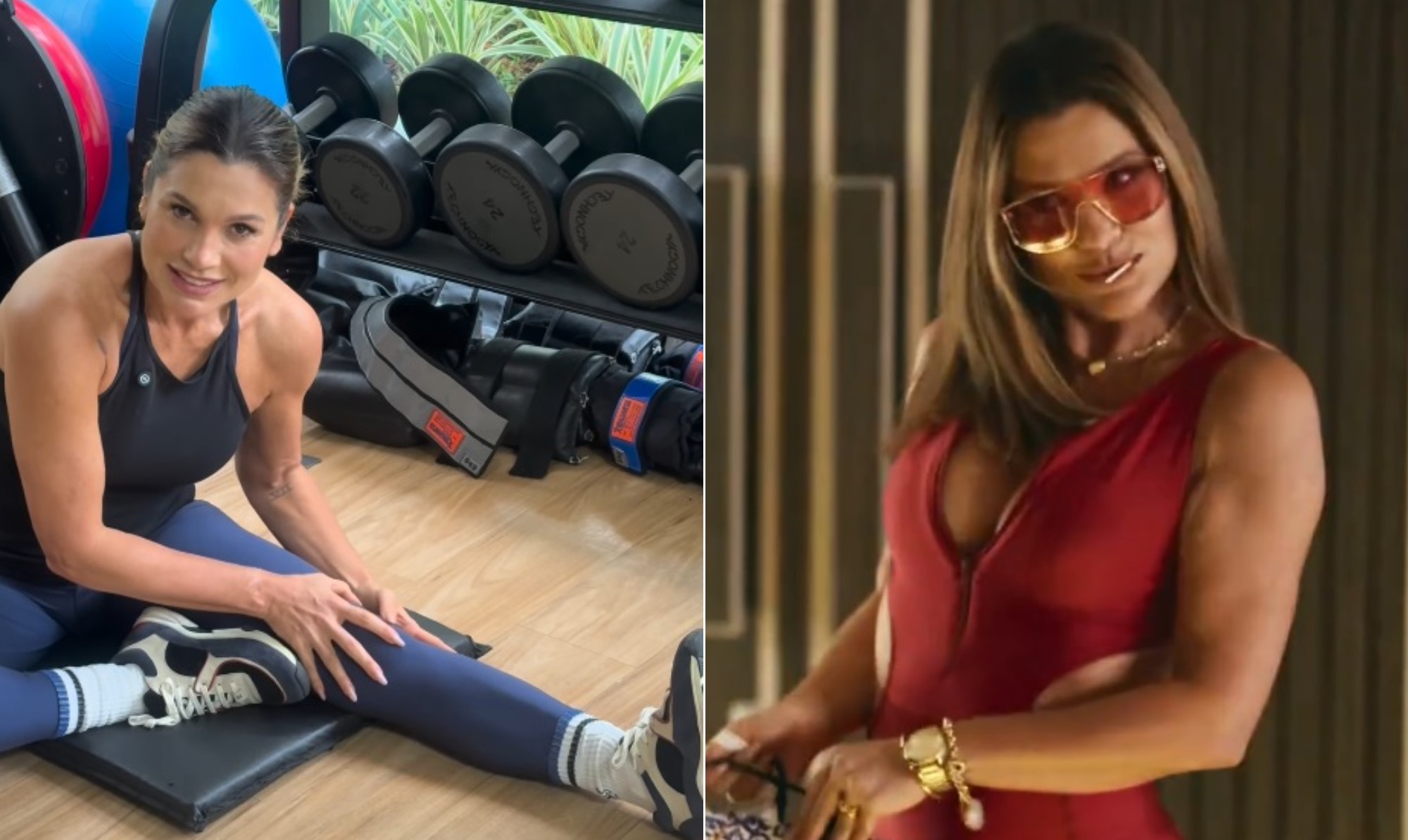 Flávia Alessandra comenta muque elogiado em 