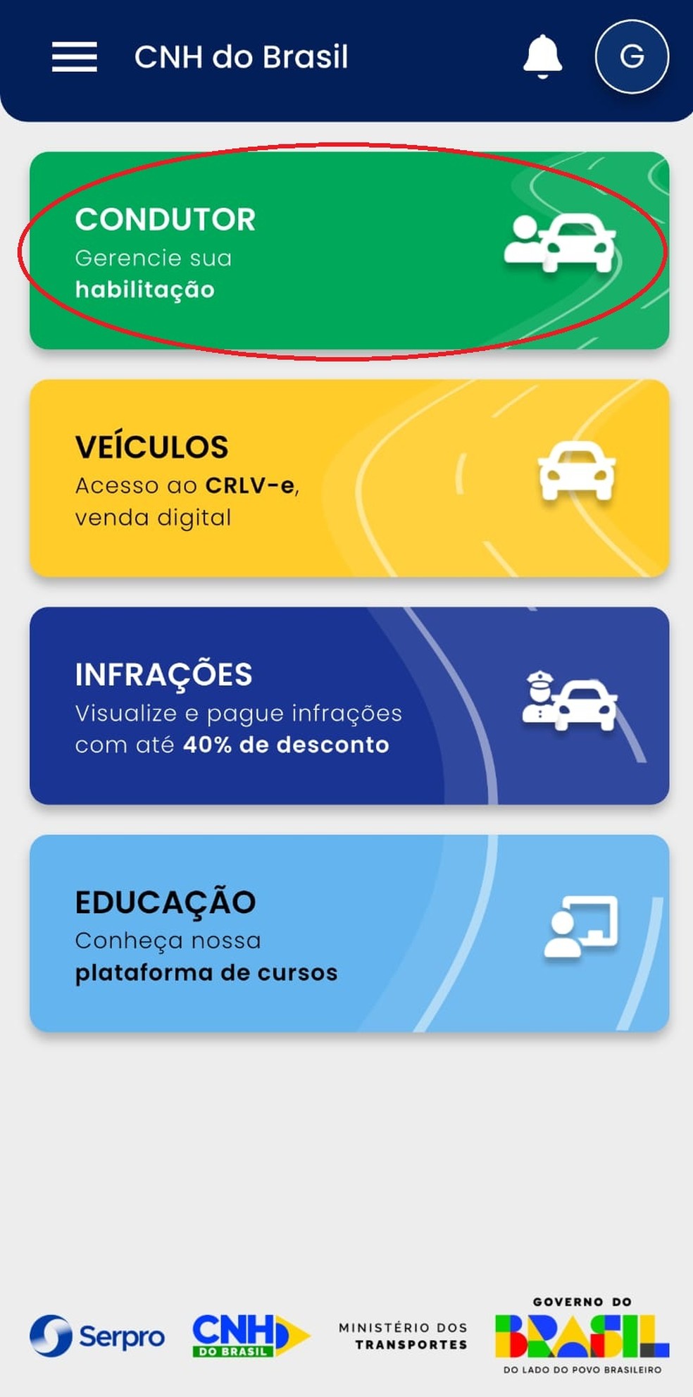 O app CNH do Brasil — Foto: Reprodução