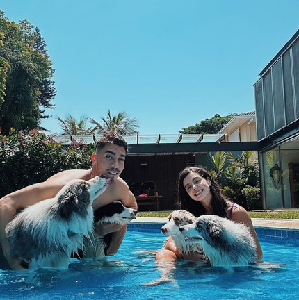 Giovanna Lancellotti e Gabriel David em mansão que moram no Rio — Foto: Reprodução/Instagram