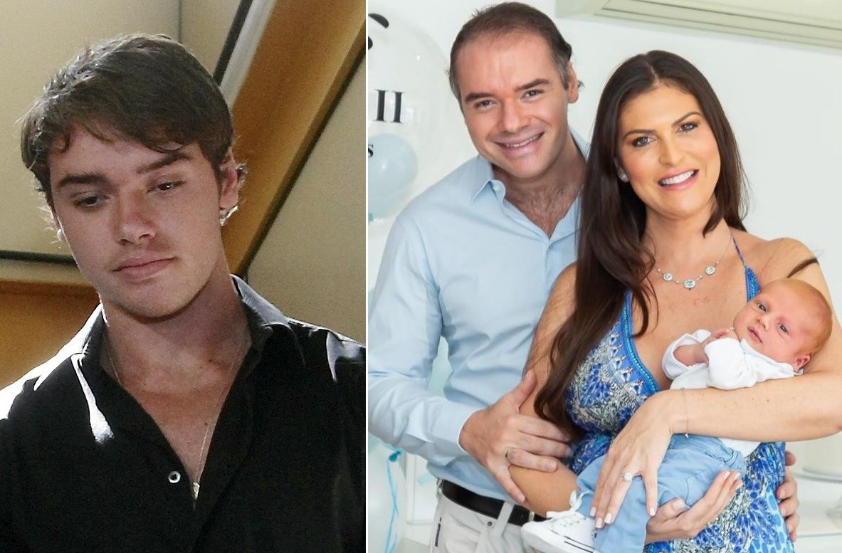 Em rara aparição, Thor, Olin e Eike Batista posam ao lado de suas mulheres