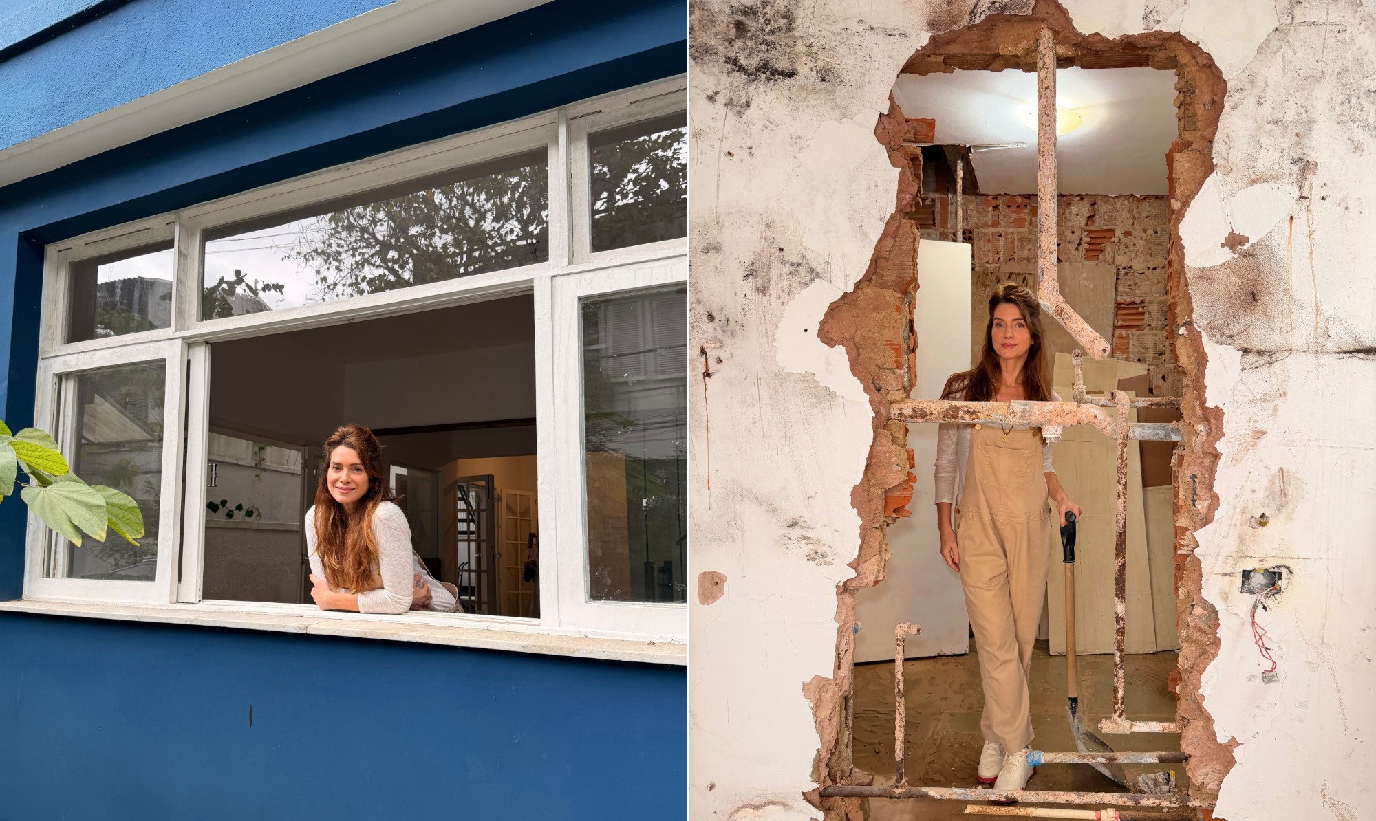 Letícia Spiller prepara mudança de casa e começa quebradeira na obra: 'Uma nova aventura'