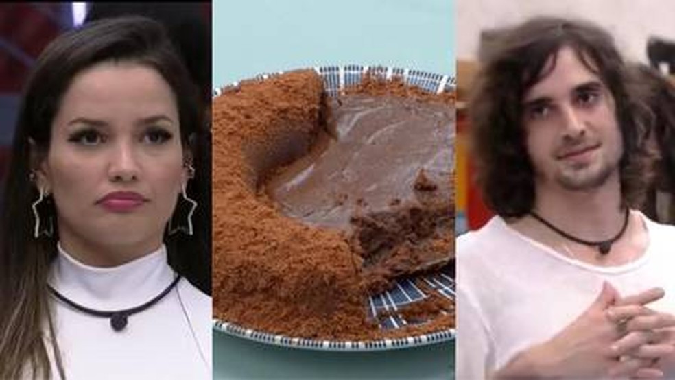 Fiuk e Juliette protagonizam treta por bolo de chocolate — Foto: Reprodução