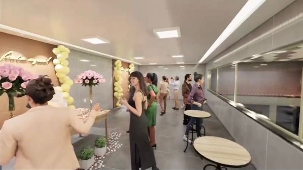 Espaço reservado para aniversários na boate — Foto: Reprodução