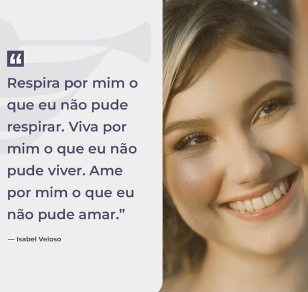 Joelson Veloso, pai de Isabel Veloso, compartilhou desejo da filha ainda em vida — Foto: Reprodução/Instagram