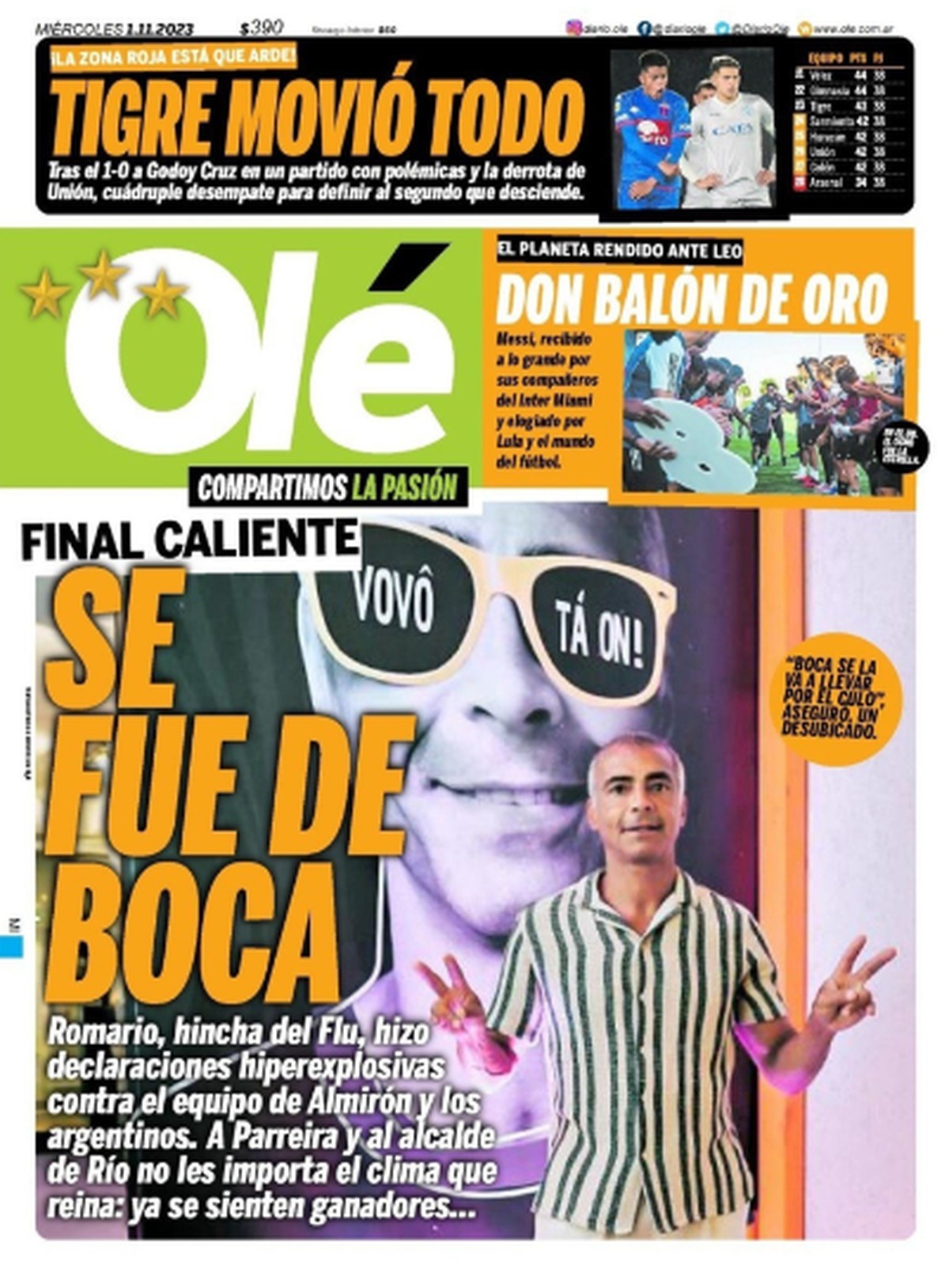 Diario argentino expone las “declaraciones hiperexplosivas” de Romário sobre el país y Boca Juniors, rival de la gripe en la Libertadores: “Ya se sienten ganadores”