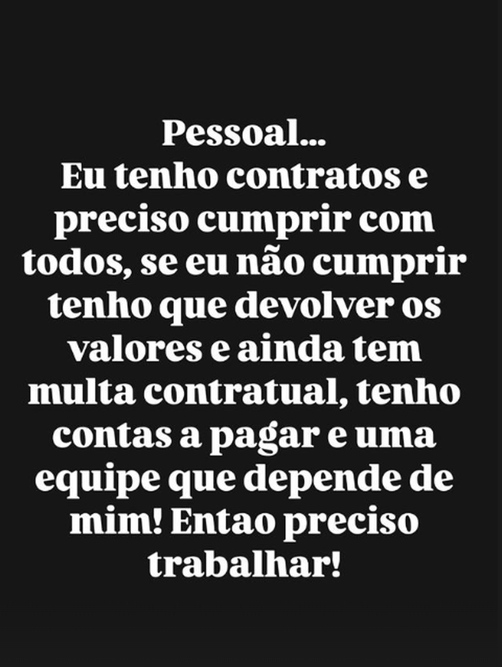 Dayanne Bezerra se defende por estar divulgando jogos após prisão da irmã — Foto: Reprodução/Instagram