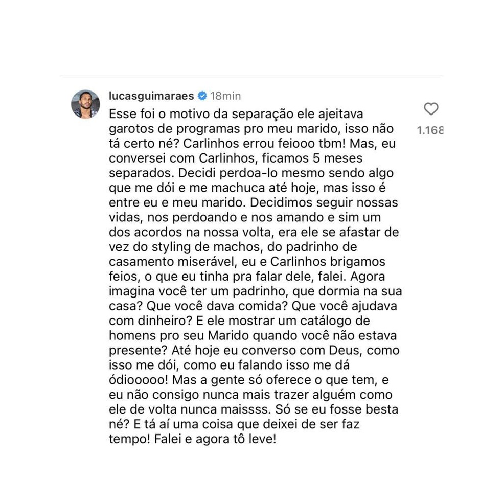 Lucas Guimarães — Foto: Reprodução/ Instagram