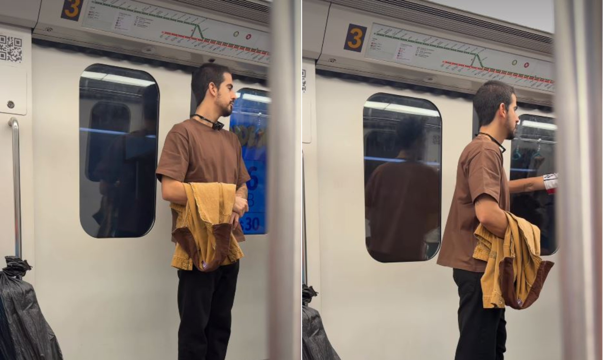 Enzo Celulari é flagrado andando de metrô no Rio, e web reage: 