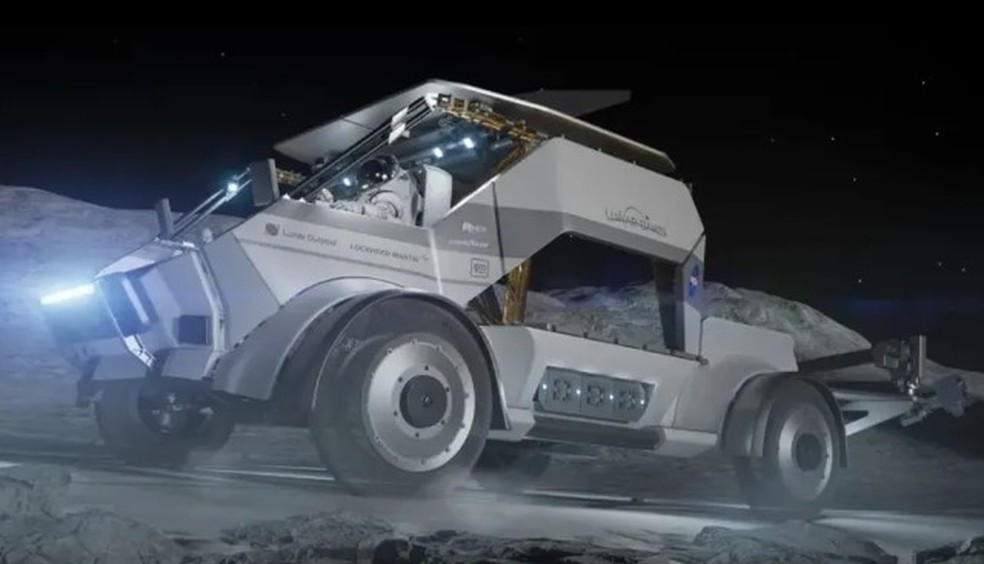 Ve&iacute;culo lunar para dois astronautas desenvolvido pela Nasa &mdash; Foto: Reprodu&ccedil;&atilde;o