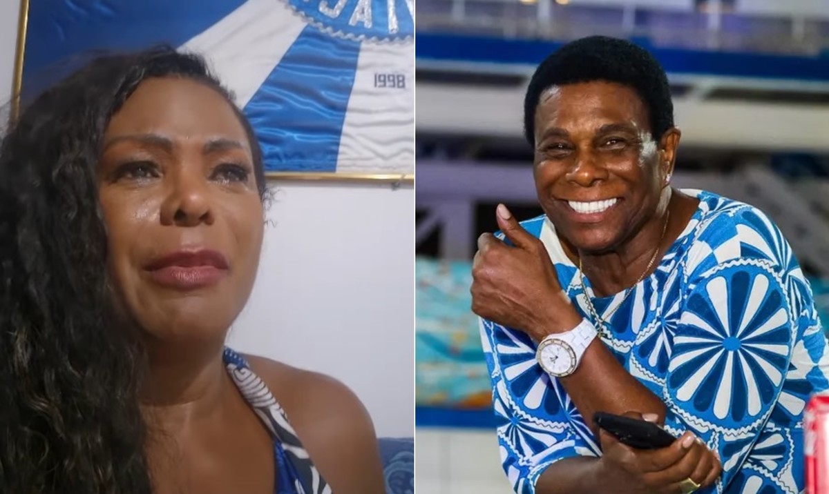 Selminha Sorriso chora ao comentar aposentadoria de Neguinho da Beija-Flor: 'Difícil imaginar o carnaval sem ele'