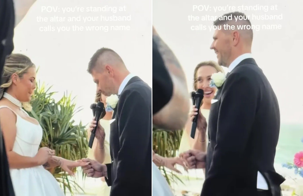 Noivo viraliza ao errar o nome da noiva no altar em cerimônia de casamento