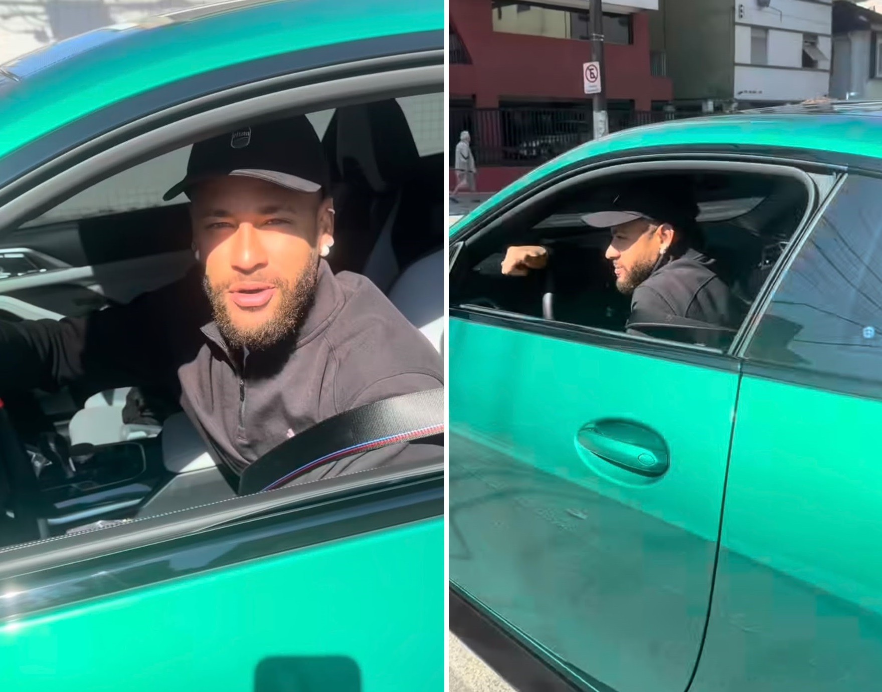 Em dia de jogo, Neymar dirige carrão de R$ 1 milhão pelas ruas de Santos; vídeo