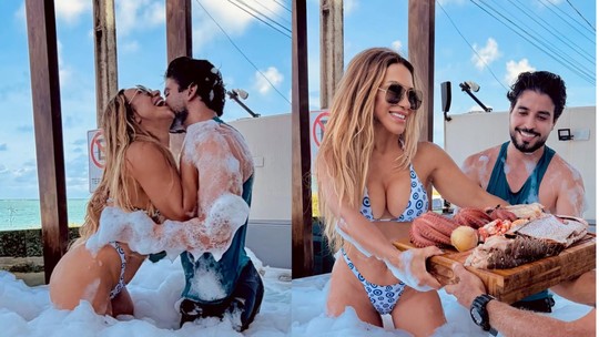 Iran Ângelo embarca para Disney em viagem familiar com namorado e filhos de Hulk